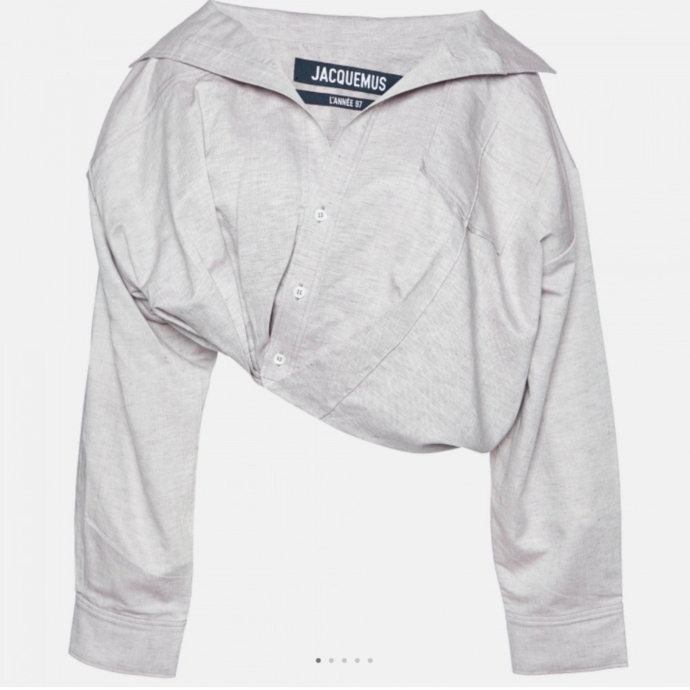 Jacquemus La‎ Annee La Chemise Bahia Linen Cropped Top